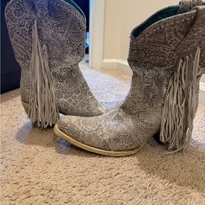 CORRAL Western Boots - Silver Gray
